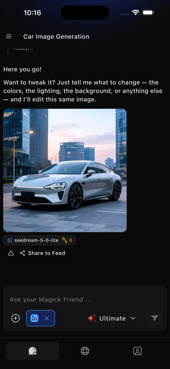 Generating an image inside chat